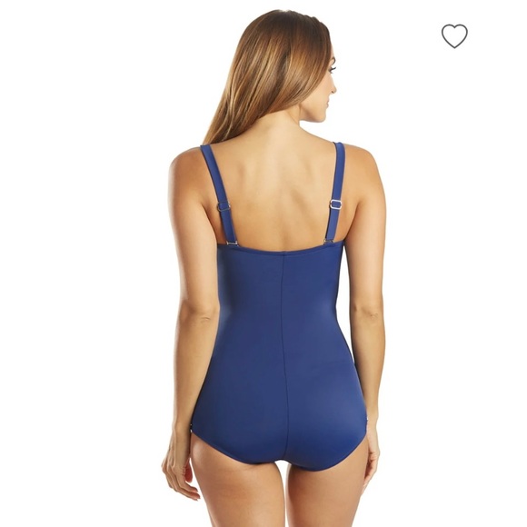 Maxine Women's Ikat Border Bandeau One Piece Swimsuit Size 8 New! - Picture 2 of 14